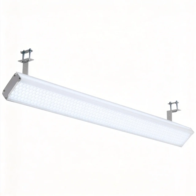 Three-sided luminous anti-glare badminton court light front view with honeycomb optical design