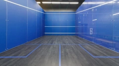 12mm tempered glass wall system for full glass squash court construction