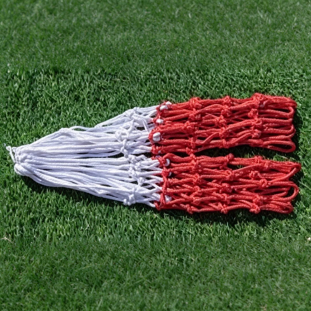 Close-up of reinforced yarn structure on Basketball Net A-075