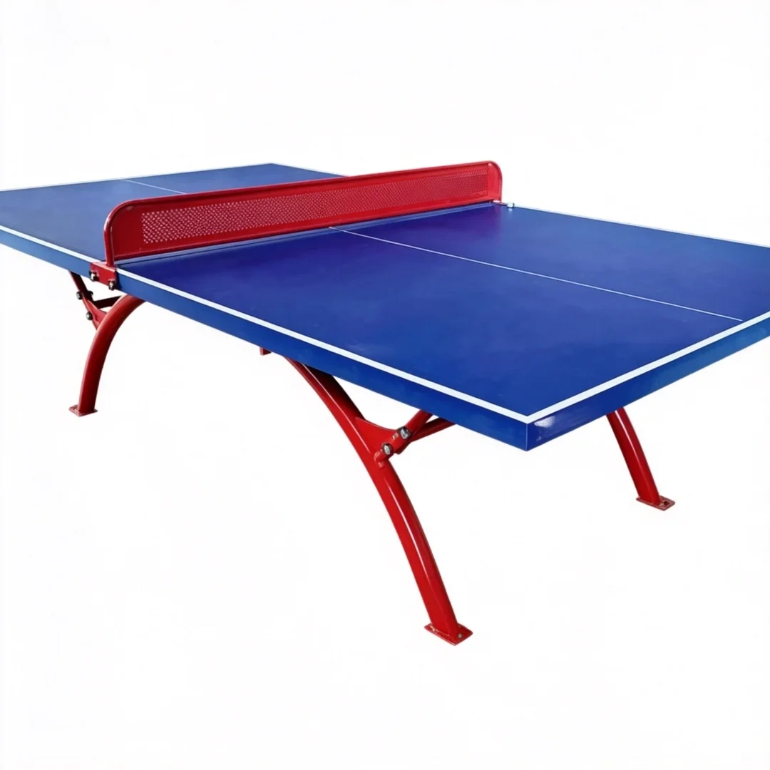 SMC outdoor table tennis table with large flanging edge design for outdoor sports facilities