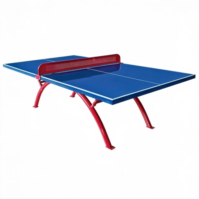 Steel surface outdoor table tennis table complete structure for public sports facilities