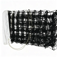 Volleyball Net PLX-0200 front view with waxed line flat edge construction
