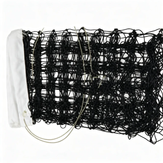 Volleyball Net PLX-0200 front view with waxed line flat edge construction