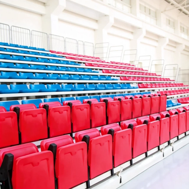 Automatic flip stadium seat with armrest hollow plastic chair for sports facilities