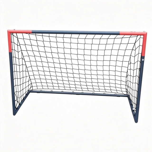 Portable football net with steel tube frame for outdoor football training and recreation