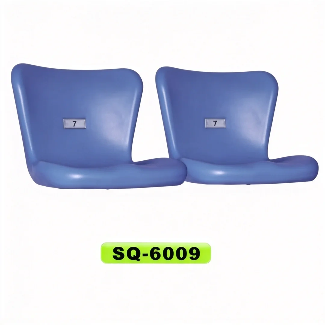 HDPE fixed stadium seat side profile showing backrest and seat structure