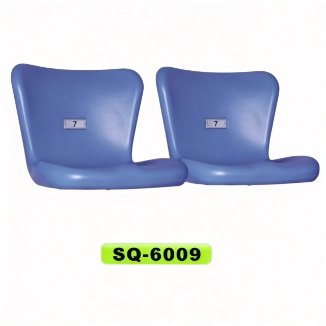 HDPE fixed stadium seat side profile showing backrest and seat structure