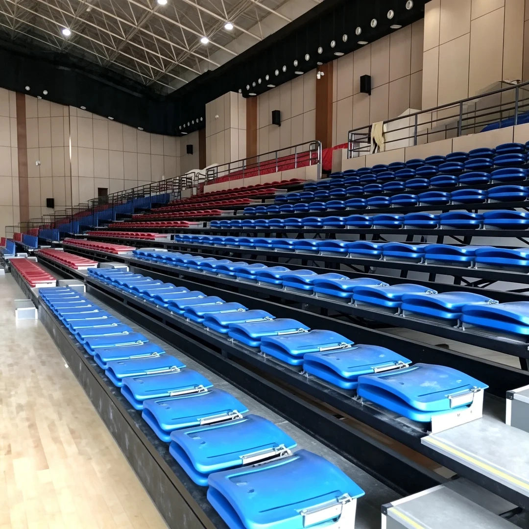 Telescopic Stands and Seats SQ-9003 full retractable stadium seating system view