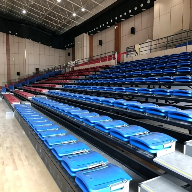 Telescopic Stands and Seats SQ-9003 full retractable stadium seating system view