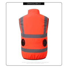 Reflective Cooling Vest with Rechargeable Cooling Fan, E-Modest Limited. ,Reflective Cooling Vest with Rechargeable Cooling Fan- E-Modest Limited.