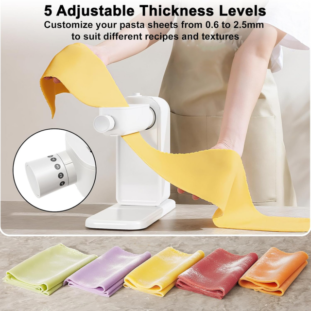 Electric Pasta Machine Homemade 3-in-1 Pasta Maker Machine Includes Pasta Roller/ Spaghetti Cutter / & Fettuccine Cutter, E-Modest Limited. ,Electric Pasta Machine Homemade 3-in-1 Pasta Maker Machine Includes Pasta Roller/ Spaghetti Cutter / & Fettuccine Cutter