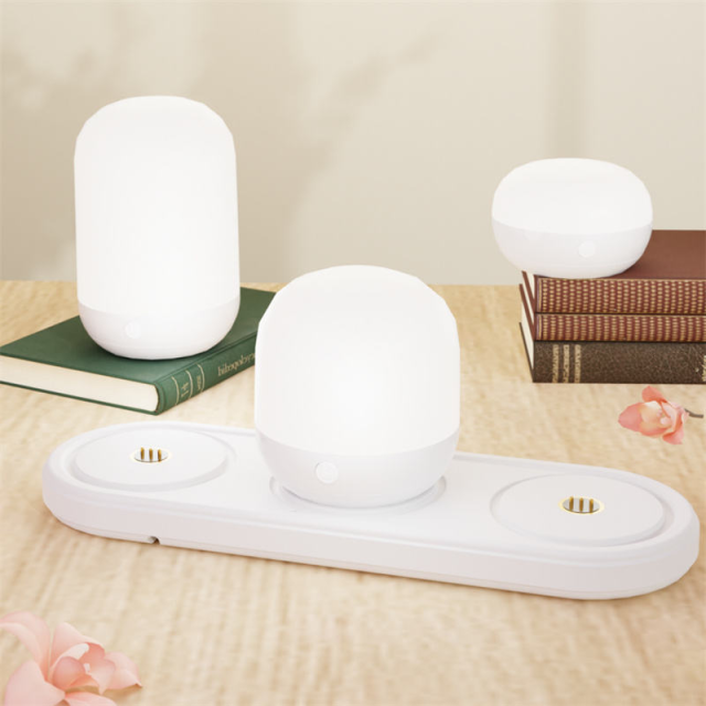 3-in-1 Rechargeable Night Light, Ambience Dimmable Bedside Lamp with Remote Control, E-Modest Limited. ,3-in-1 Rechargeable Night Light, Ambience Dimmable Bedside Lamp with Remote Control