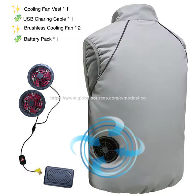 Air Condition Cool Vest Cool vest Air-Conditioned Waistcoat with Reflective Stripes, Rechargeable Cooling Clothes, E-Modest Limited. ,Air Condition Cool Vest Cool vest Air-Conditioned Waistcoat with Reflective Stripes, Rechargeable Cooling Clothes