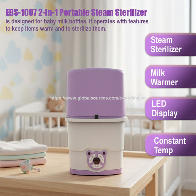 Baby Bottle Sterilizer and Milk Warmer 2-in-1 Baby Bottle Steam Sterilizer and Milk Warmer, E-Modest Limited. ,Baby Bottle Sterilizer and Milk Warmer 2-in-1 Baby Bottle Steam Sterilizer and Milk Warmer