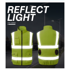 Reflective Cool-Vest with Cooling Fan, E-Modest Limited. ,Reflective Cool-Vest with Cooling Fan