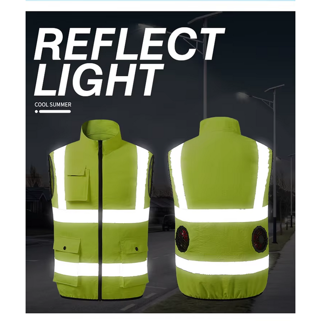 Reflective Cool-Vest with Cooling Fan, E-Modest Limited. ,Reflective Cool-Vest with Cooling Fan