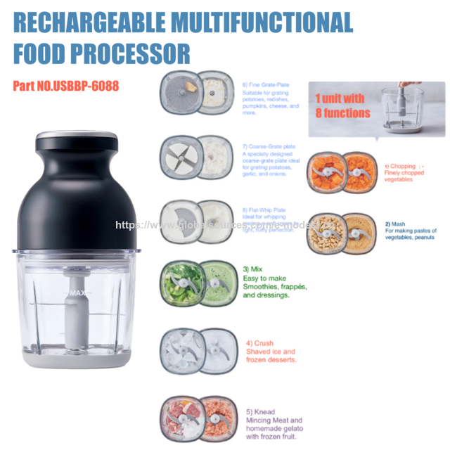 Cordless Rechargeable Portable Multifunction Food Processor. Multifunction cordless, 8-in-1 Food Processor, E-Modest Limited. ,Cordless Rechargeable Portable Multifunction Food Processor. Multifunction cordless, 8-in-1 Food Processor