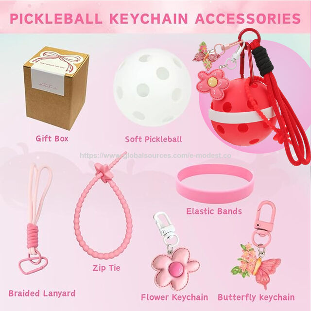 Pickleball Wristlet Keychain, E-Modest Limited. ,Pickleball Wristlet Keychain