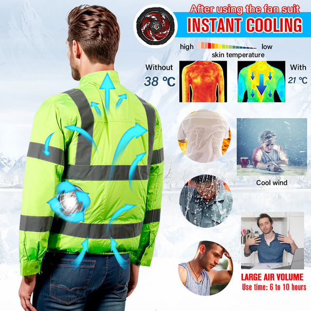 Unisex Cooling Jacket with Reflective Strips, E-Modest Limited. ,Unisex Cooling Jacket with Reflective Strips