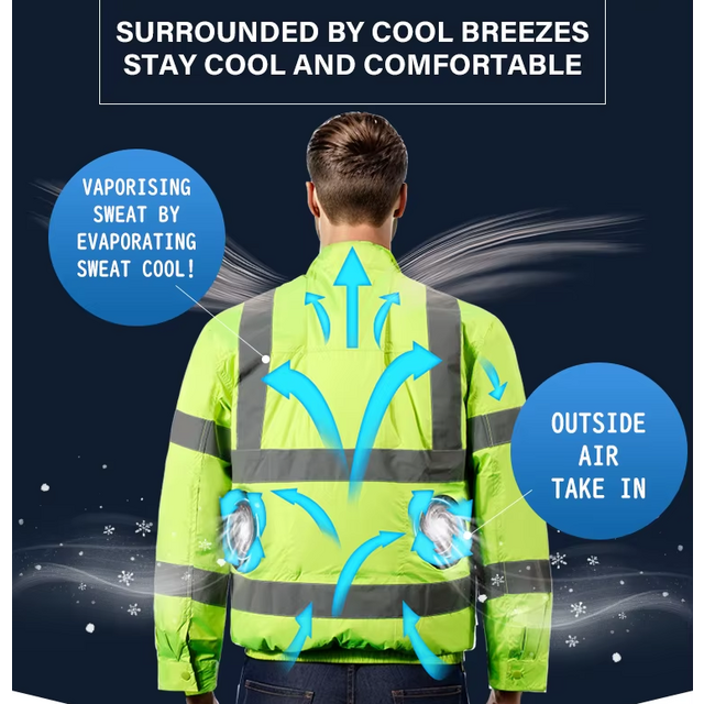 Unisex Cooling Jacket with Reflective Strips, E-Modest Limited. ,Unisex Cooling Jacket with Reflective Strips