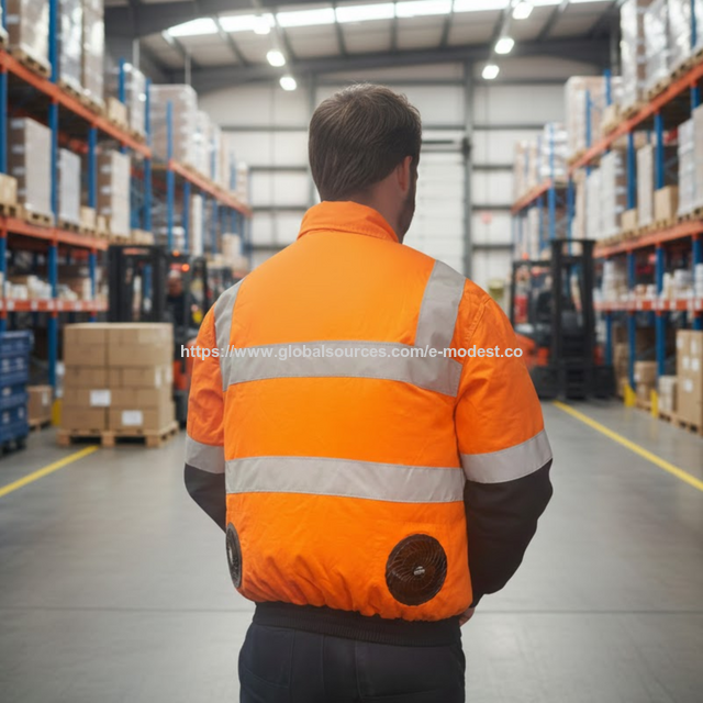 Cool Fan Safety Jacket, E-Modest Limited. ,Cool Fan Safety Jacket