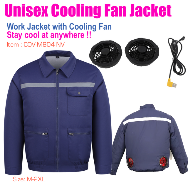 Summer Outdoor Work Jacket with Cooling Fans, E-Modest Limited. ,Summer Outdoor Work Jacket with Cooling Fans
