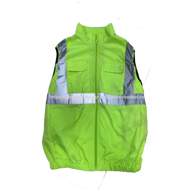 Work Cloth with Cooling Fan and Reflective Stripes, E-Modest Limited. ,Work Cloth with Cooling Fan and Reflective Stripes