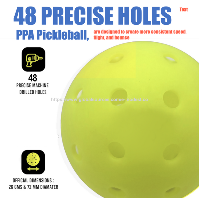 PPA Pickleball Ball 48 holes Rotation mold Pickleball, E-Modest Limited. ,PPA Pickleball Ball 48 holes Rotation mold Pickleball