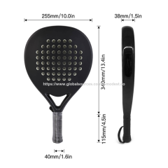 Padel Racket 38mm Carbon Fiber, Custom Branding, High-Response EVA Core, E-Modest Limited. ,Padel Racket 38mm Carbon Fiber, Custom Branding, High-Response EVA Core