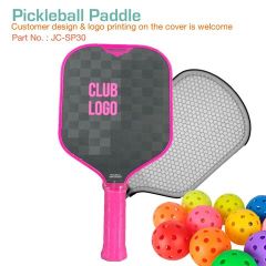 Pickleball paddle, professional level, Competition-level, logo printing on paddle, Polypropylene honeycomb Core, E-Modest Limited. ,Pickleball paddle, professional level, Competition-level, logo printing on paddle, Polypropylene honeycomb Core- E-Modest Limited.