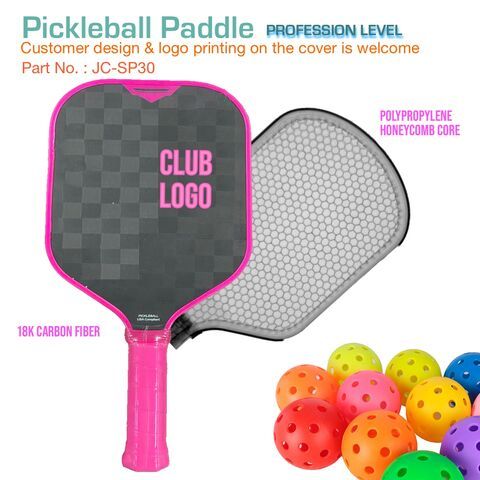 Pickleball paddle, professional level, Competition-level, logo printing on paddle, Polypropylene honeycomb Core, E-Modest Limited. ,Pickleball paddle, professional level, Competition-level, logo printing on paddle, Polypropylene honeycomb Core- E-Modest Limited.