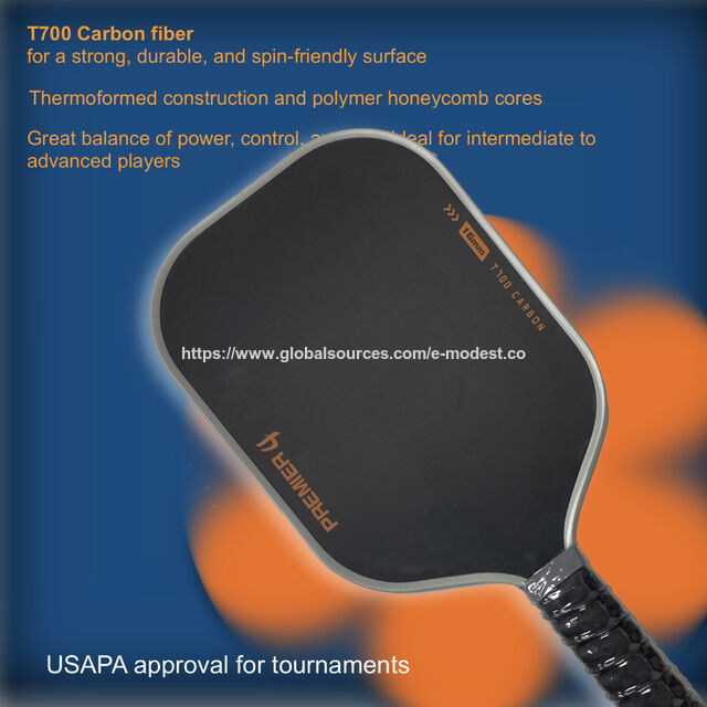 Pickleball paddle, High preformace, logo printing on paddle, Polypropylene honeycomb Core, Heat-press mold, E-Modest Limited. ,Pickleball paddle, High preformace, logo printing on paddle, Polypropylene honeycomb Core, Heat-press mold