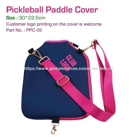 Pickleball racket cover, we can customized print the company name and logo on cover., E-Modest Limited. ,Pickleball racket cover, we can customized print the company name and logo on cover.- E-Modest Limited.