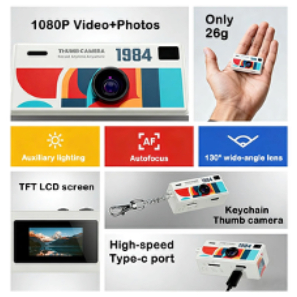 Mini digital snap camera keychain, E-Modest Limited. ,Mini digital snap camera keychain