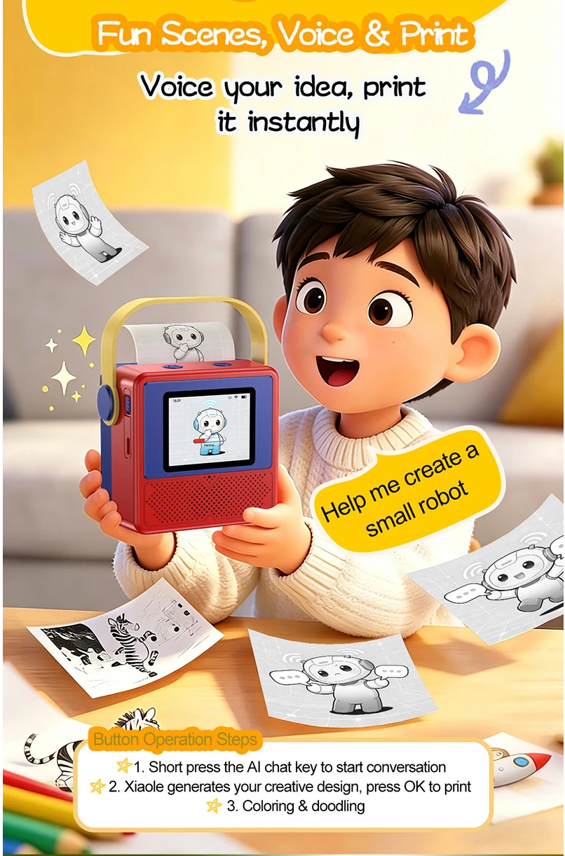 Kids AI Smart Printer, E-Modest Limited. ,Kids AI Smart Printer