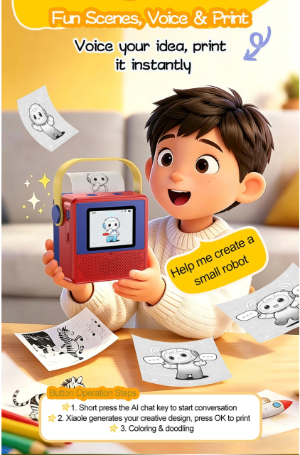 Kids AI Smart Printer, E-Modest Limited. ,Kids AI Smart Printer