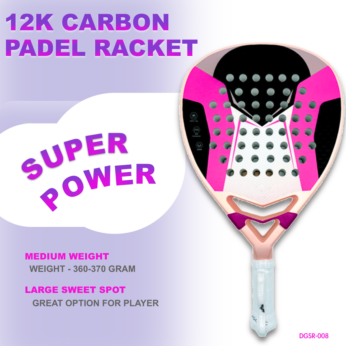 12K Padel Tennis Racket Premium 12K PADEL Tennis RACKET, E-Modest Limited. ,12K Padel Tennis Racket Premium 12K PADEL Tennis RACKET