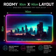 RGB GAMING ROOM FLOOR MAT with color-changing edges Rectangle shape, E-Modest Limited. ,RGB GAMING ROOM FLOOR MAT with color-changing edges Rectangle shape
