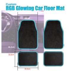 Custom Car Floor Mats with RGB color-changing edges, E-Modest Limited. ,Custom Car Floor Mats with RGB color-changing edges