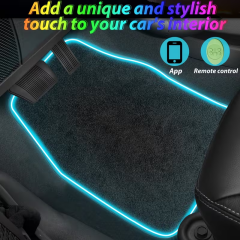 Custom Car Floor Mats with RGB color-changing edges, E-Modest Limited. ,Custom Car Floor Mats with RGB color-changing edges