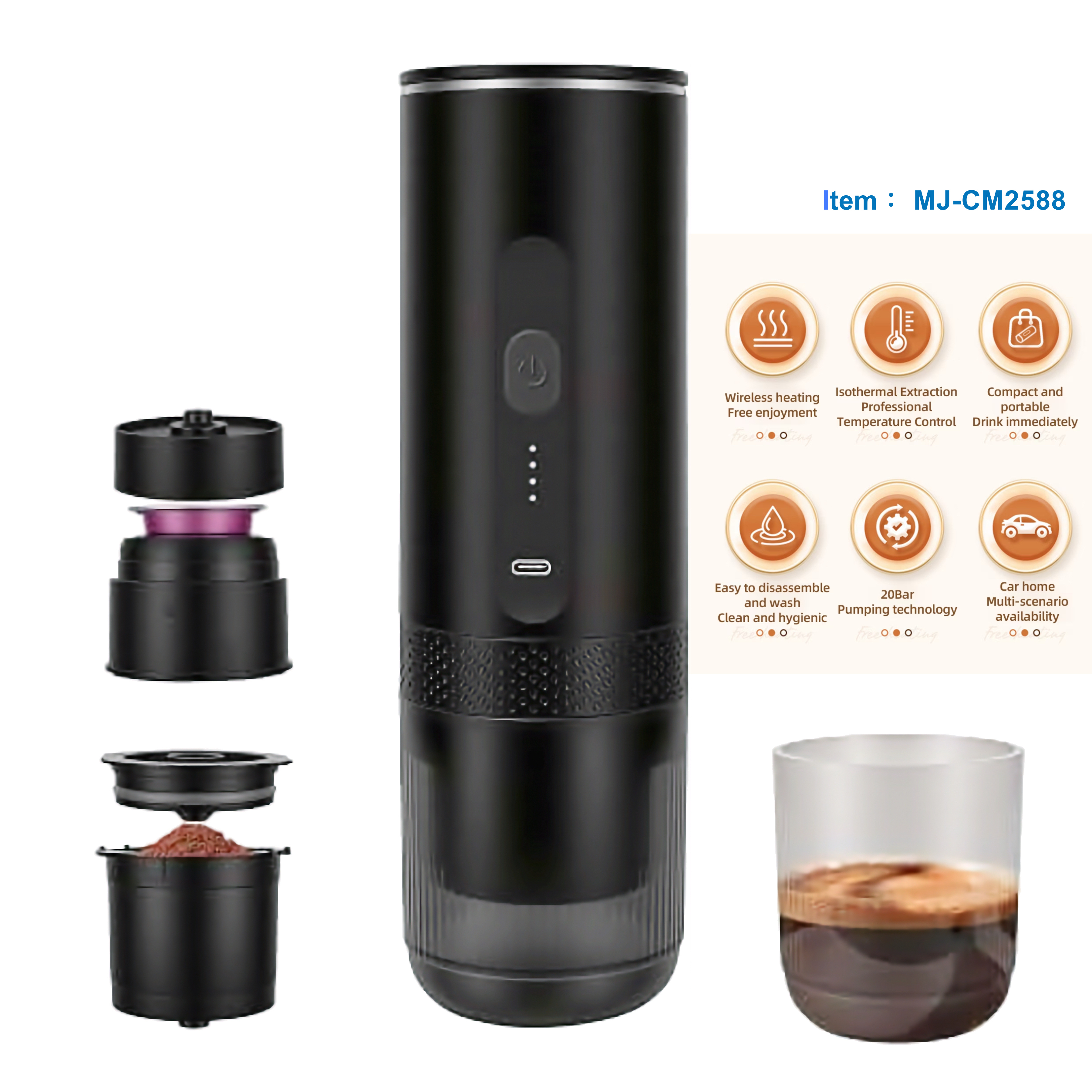 Portable Expresso Coffee Machina, E-Modest Limited. ,Portable Espresso Coffee Machine