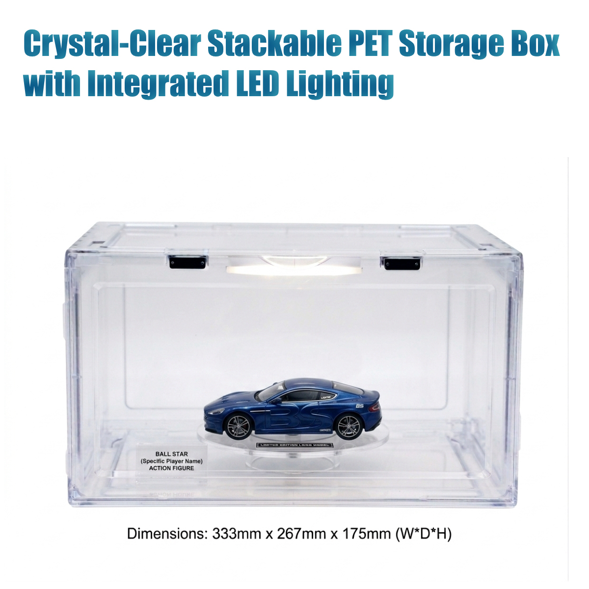 Premium Stackable Transparent Book and Magazine Storage Box, E-Modest Limited. ,Premium Stackable Transparent Book and Magazine Storage Box