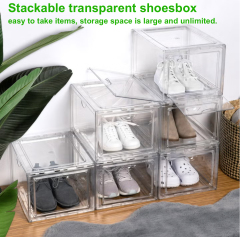 Premium Stackable Transparent Shoes and bags Storage Box, E-Modest Limited. ,Premium Stackable Transparent Book and Magazine Storage Box