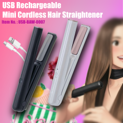 Rechargeable Hair Straightener, E-Modest Limited. ,PORTABLE WIRELESS HAIR STRAIGHTENER AND CURLER  Rechargeable Hair Straightener and Curler, portable size