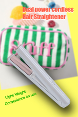 Rechargeable Hair Straightener, E-Modest Limited. ,PORTABLE WIRELESS HAIR STRAIGHTENER AND CURLER  Rechargeable Hair Straightener and Curler, portable size