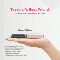 Rechargeable Bang Hair Curler, E-Modest Limited. ,Hot sale Cordless Pocket-size Wireless Styling Iron Bang Hair Curler