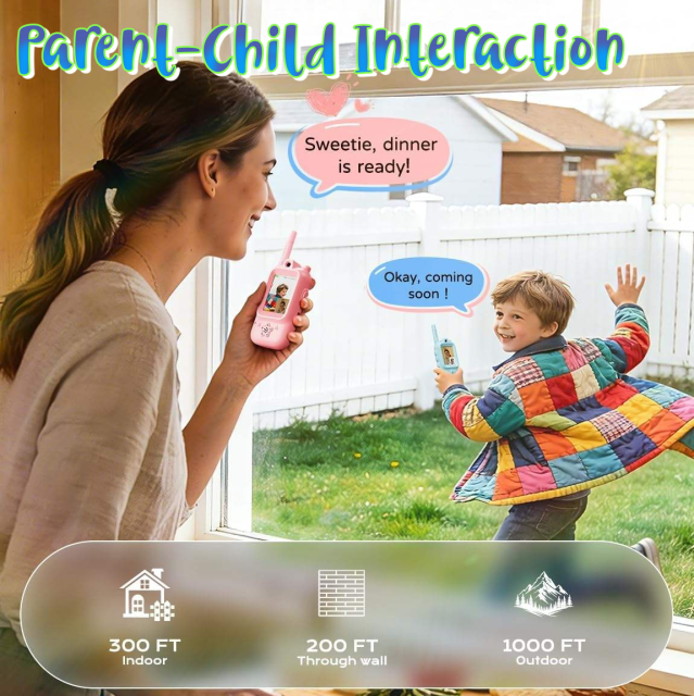 Rechargeable Video Walkie Talkies with Camera for Kids, E-Modest Limited. ,Children Video Walkie Talkies with Camera