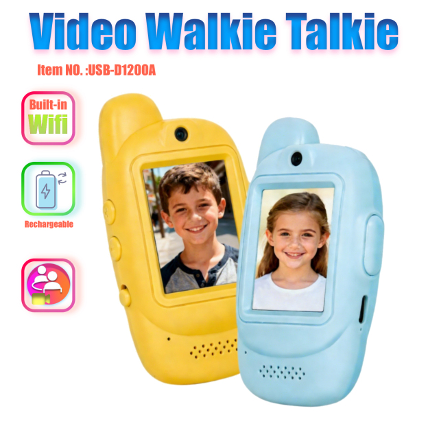 Rechargeable Video Walkie Talkies with Camera for Kids, E-Modest Limited. ,Children Video Walkie Talkies with Camera