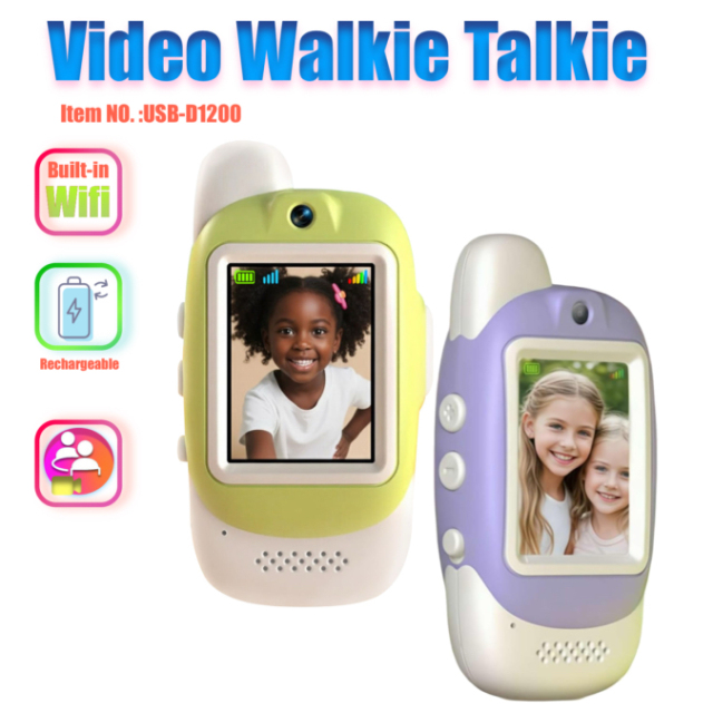 Rechargeable Video Walkie Talkies with Camera for Kids, E-Modest Limited. ,Children Video Walkie Talkies with Camera