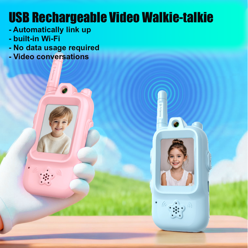 Rechargeable Video Walkie Talkies with Camera for Kids, E-Modest Limited. ,Children Video Walkie Talkies with Camera